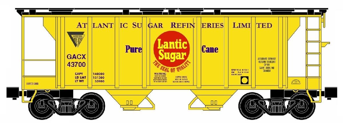 RMT86399101 Atlantic Sugar 2-Bay Covered Hopper