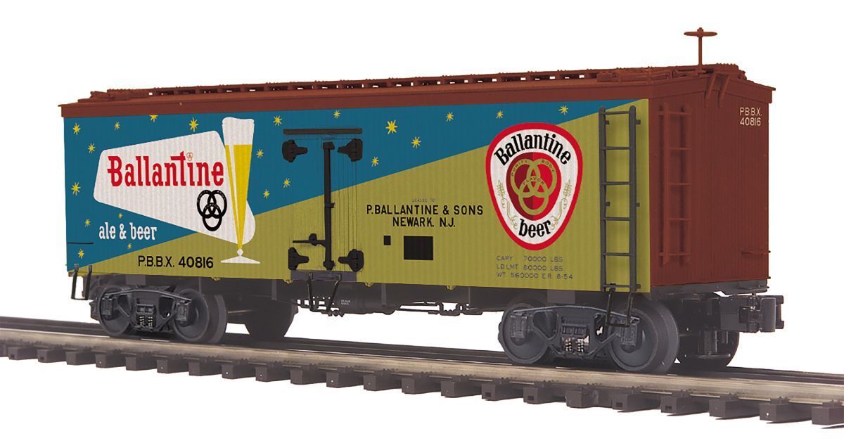 20-94656  Ballentine Beer 36' Woodsided Reefer Car