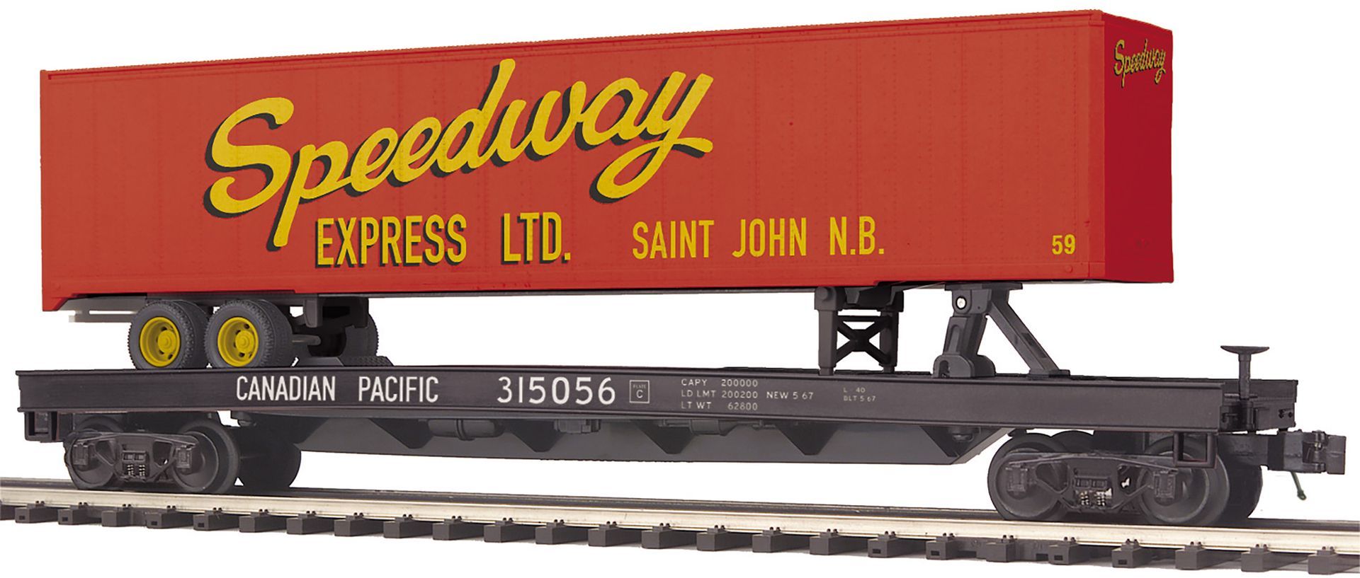 20-95642  CP Flat Car w/48' Trailer