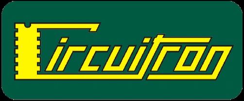 Circuitron logo in yellow italic text on a dark green rounded rectangle background