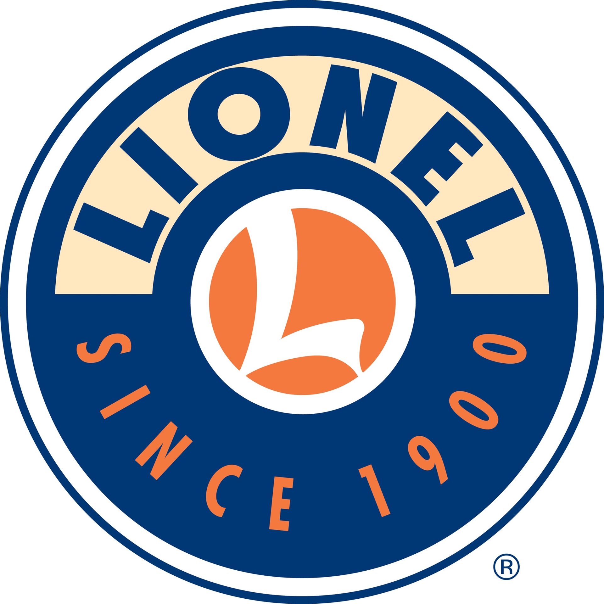 Lionel logo in blue and orange with “Since 1900” text