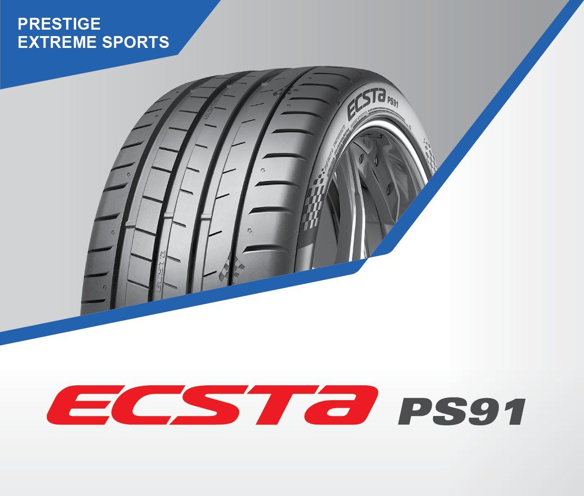 The PS91 provides the ultimate in high-speed driving safety and cornering. The ECSTA PS91 delivers “enhanced grip, braking ability and high-speed durability”.