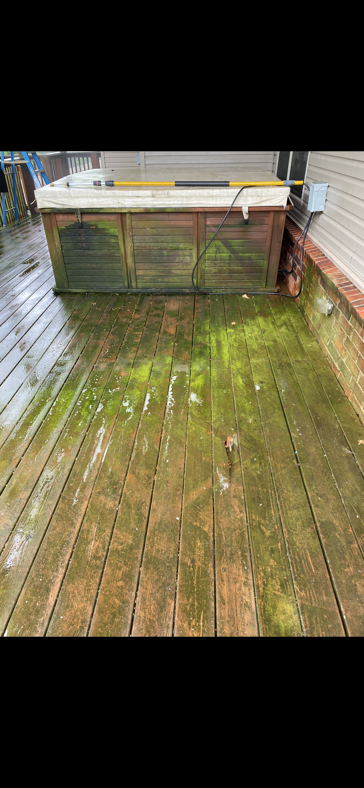 deck power washing before