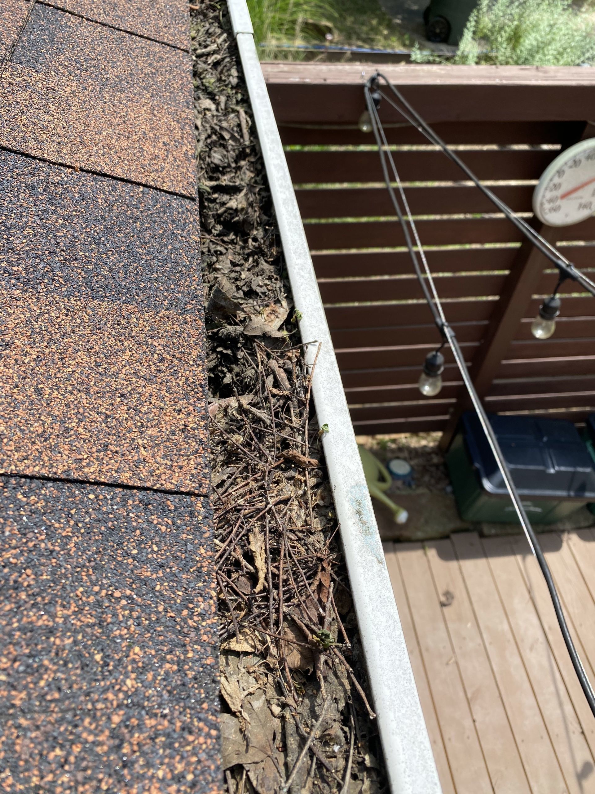 gutter cleaning before