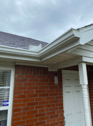 power washing gutter