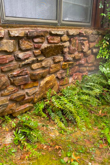 rock power washing after