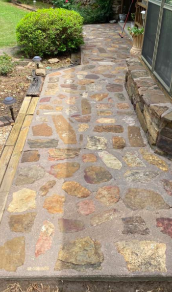 walkway power washing after