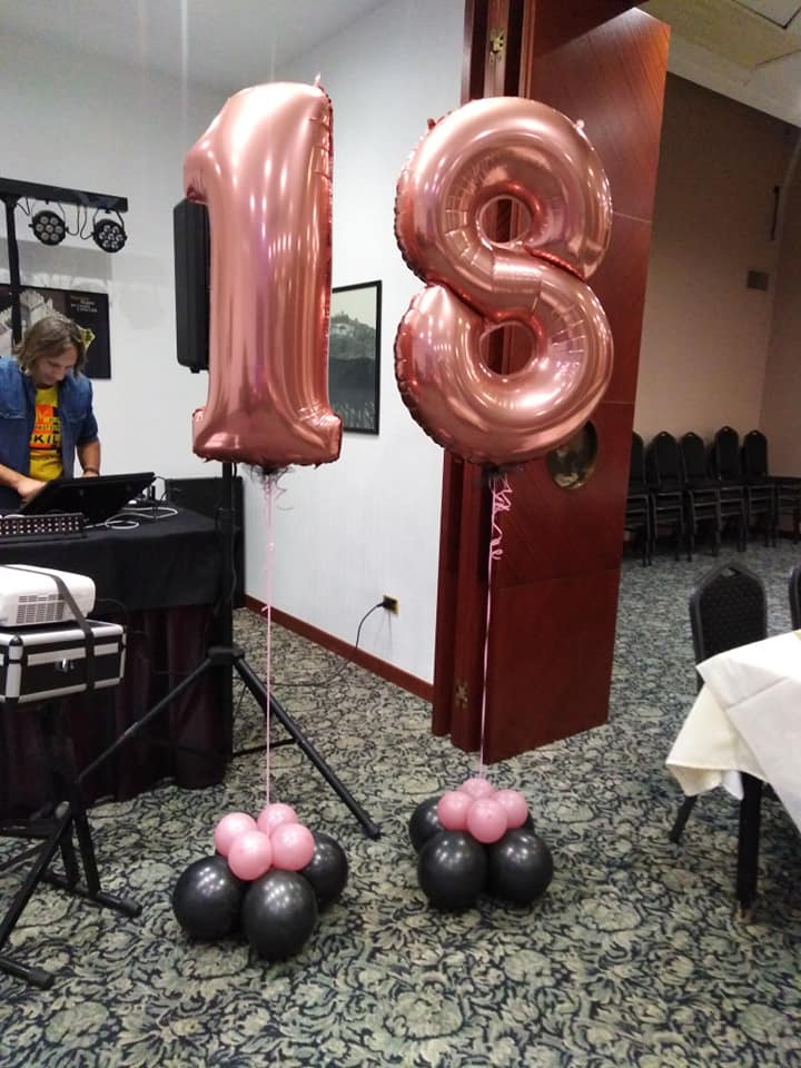 sala allestita per festa 18 anni