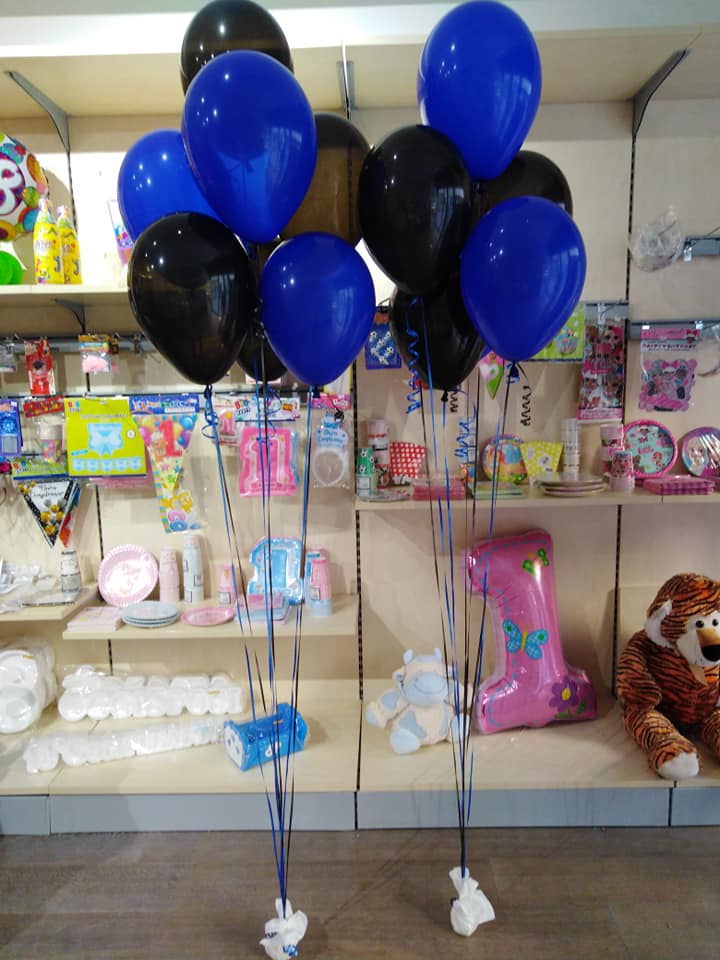 palloncini neri e blu