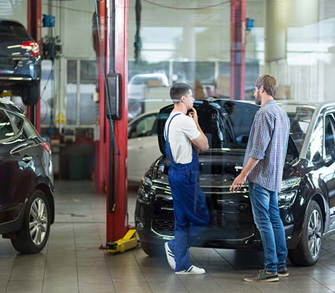 Mechanic Talking with the Car Owner — Redmond, WA — Redmond Werkshop Inc