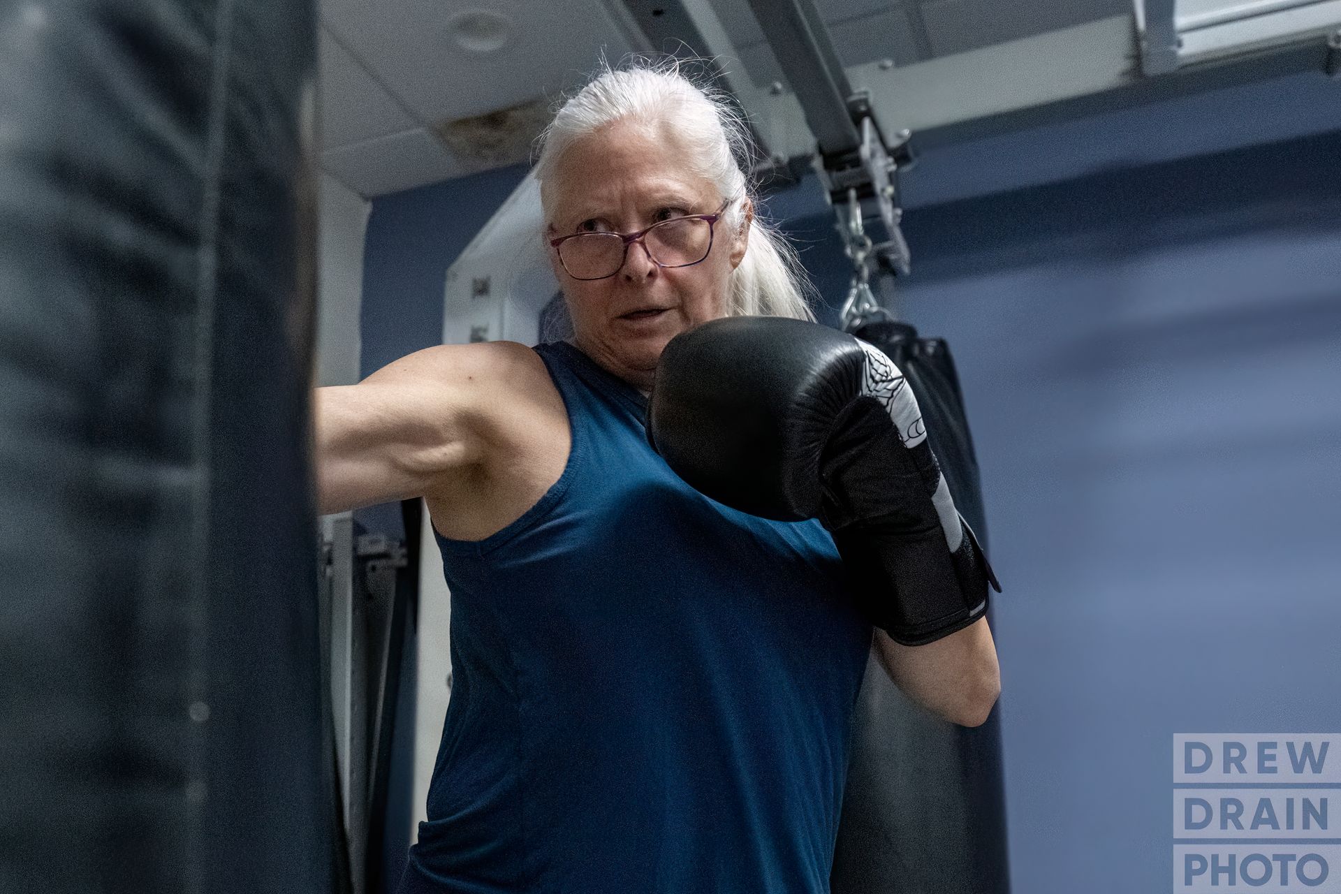 cardio kickboxing lady