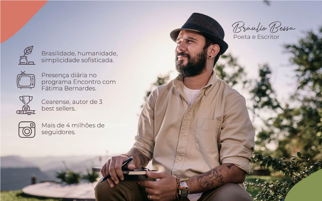 Rebranding com storytelling de Bráulio Bessa, criando uma narrativa que une brasilidade e sofisticação