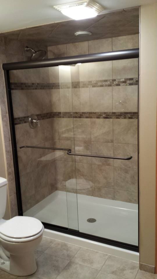 Bathroom with Shower Door - Residential Remodeling Contractors in Channahon, IL