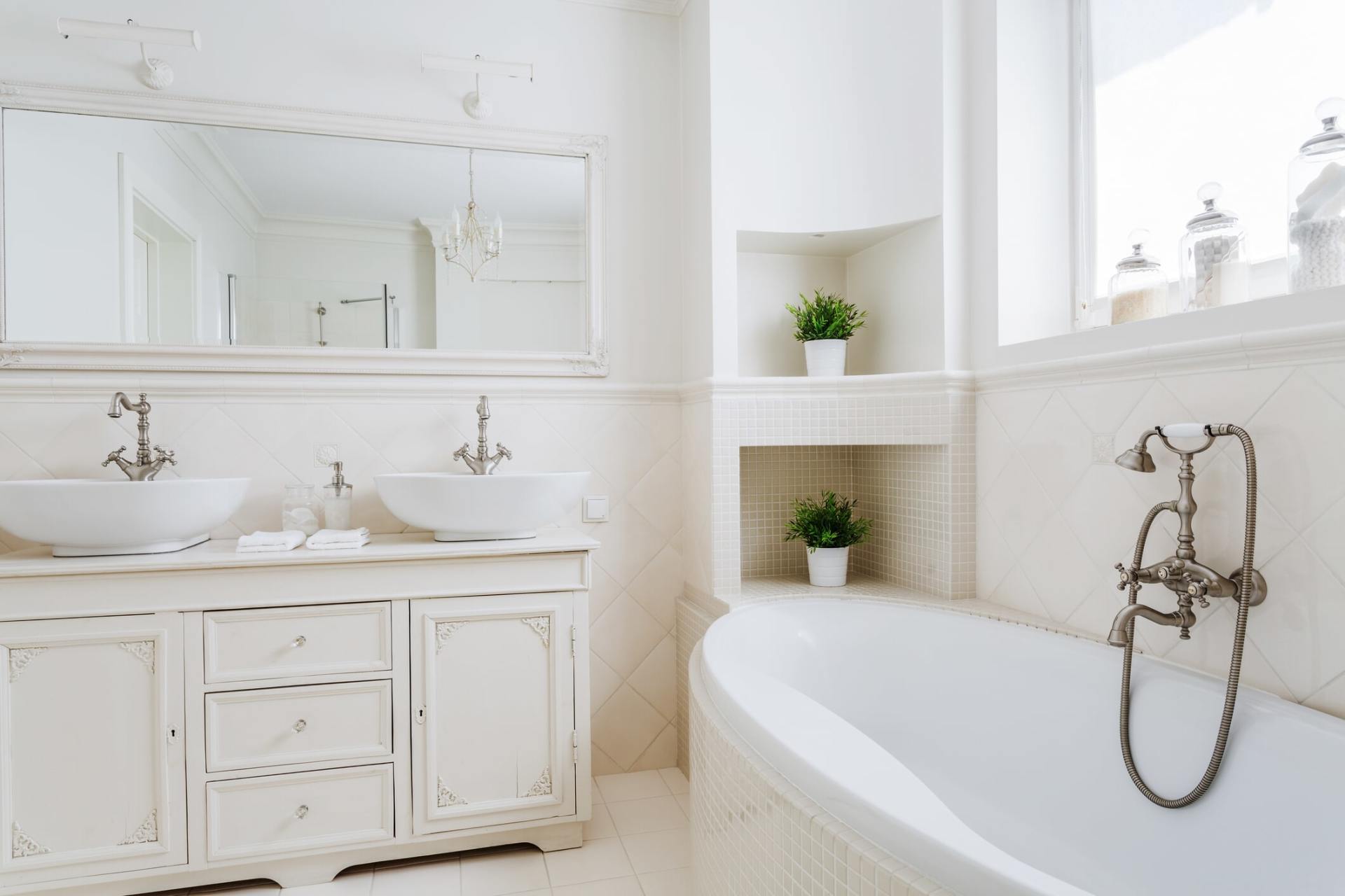 White Bathroom - Residential Remodeling Contractors in Channahon, IL