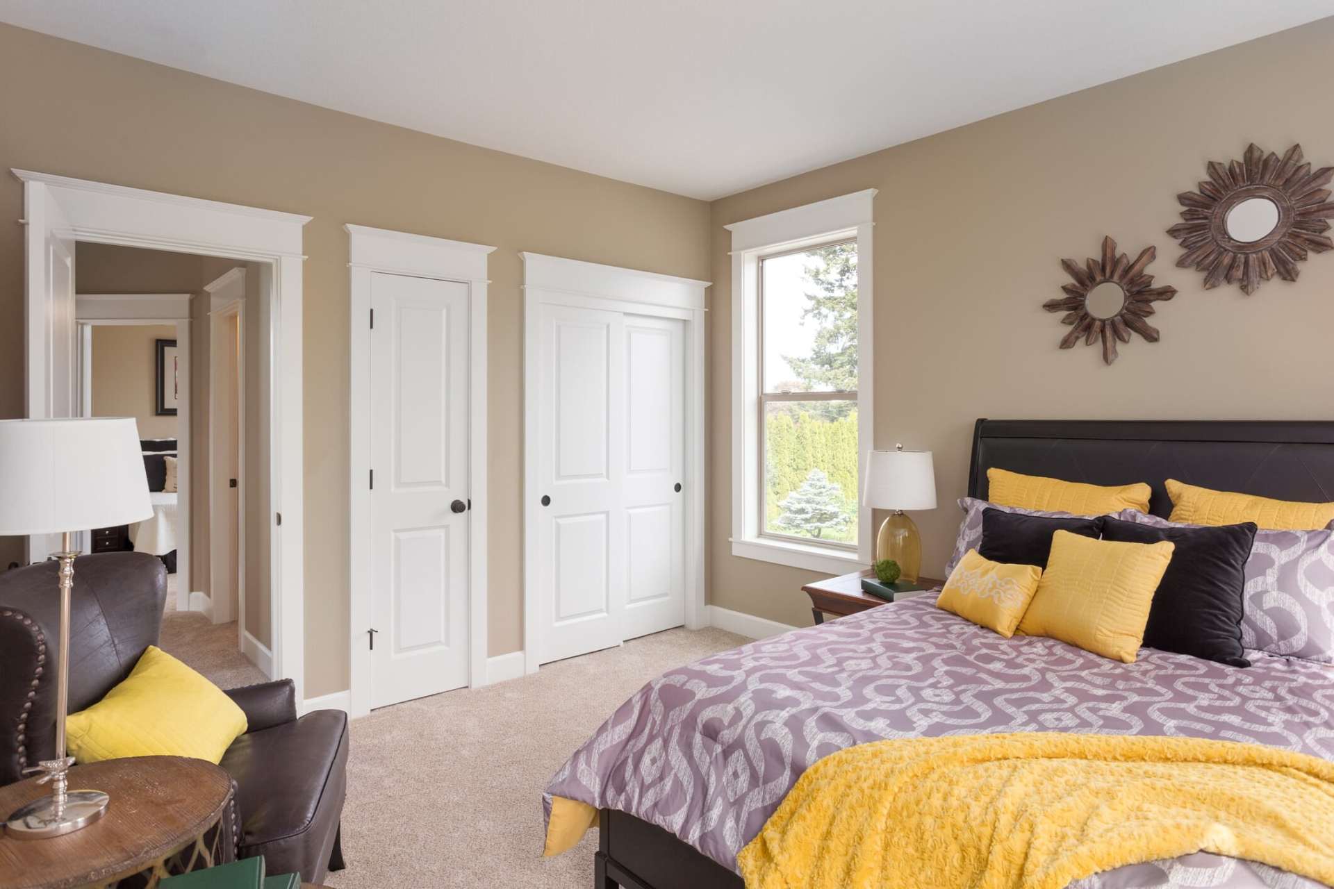 purple yellow bedroom  - Residential Remodeling in Channahon, IL