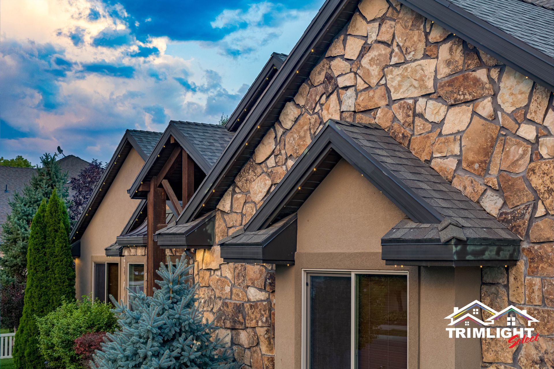 Row of Houses with Stone Walls - Hartford, WI - Brew City Trim Light
