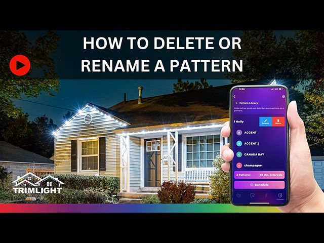 How do I rename or delete a pattern in the Trimlight Edge App - Hartford, WI - Brew City Trim Light