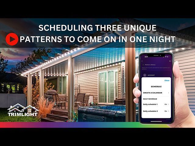Scheduling 3 unique patterns to all run in 1 night - Hartford, WI - Brew City Trim Light