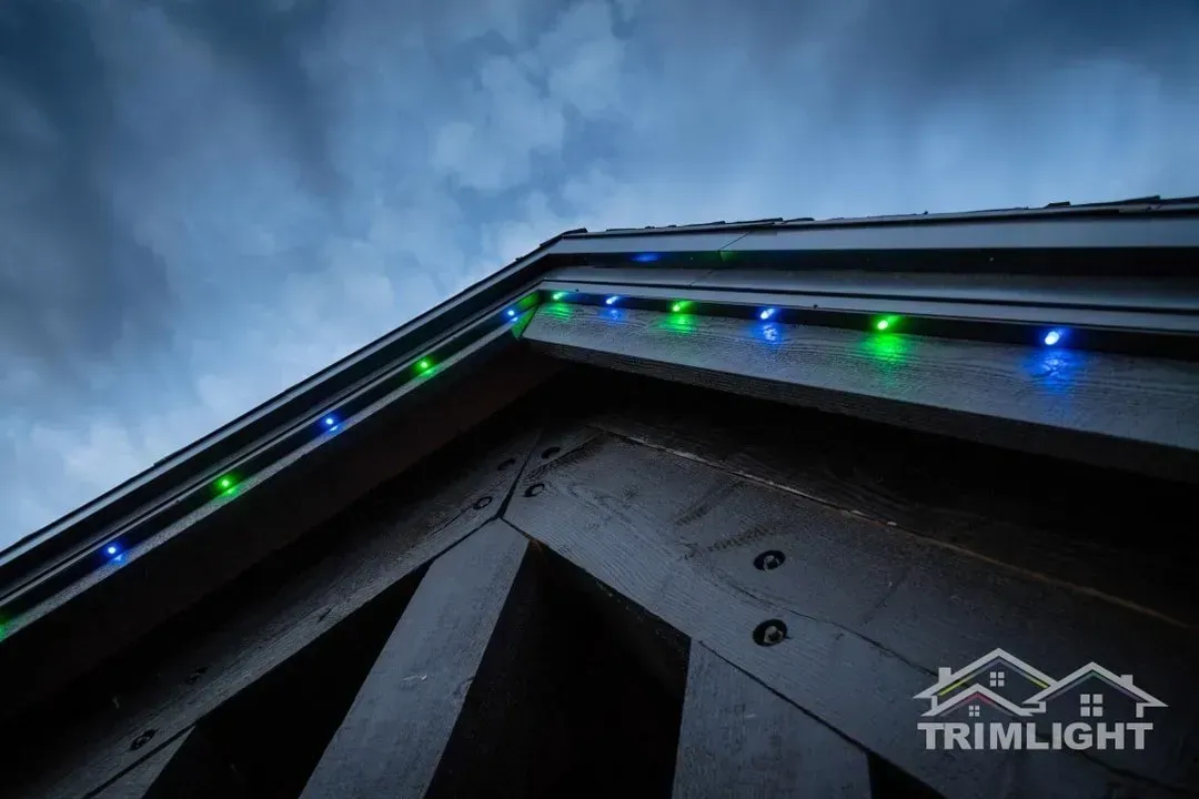 Blue and Green Lights - Hartford, WI - Brew City Trim Light