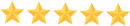 A row of yellow stars on a white background.