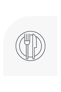 Plato con tenedor y cuchillo.