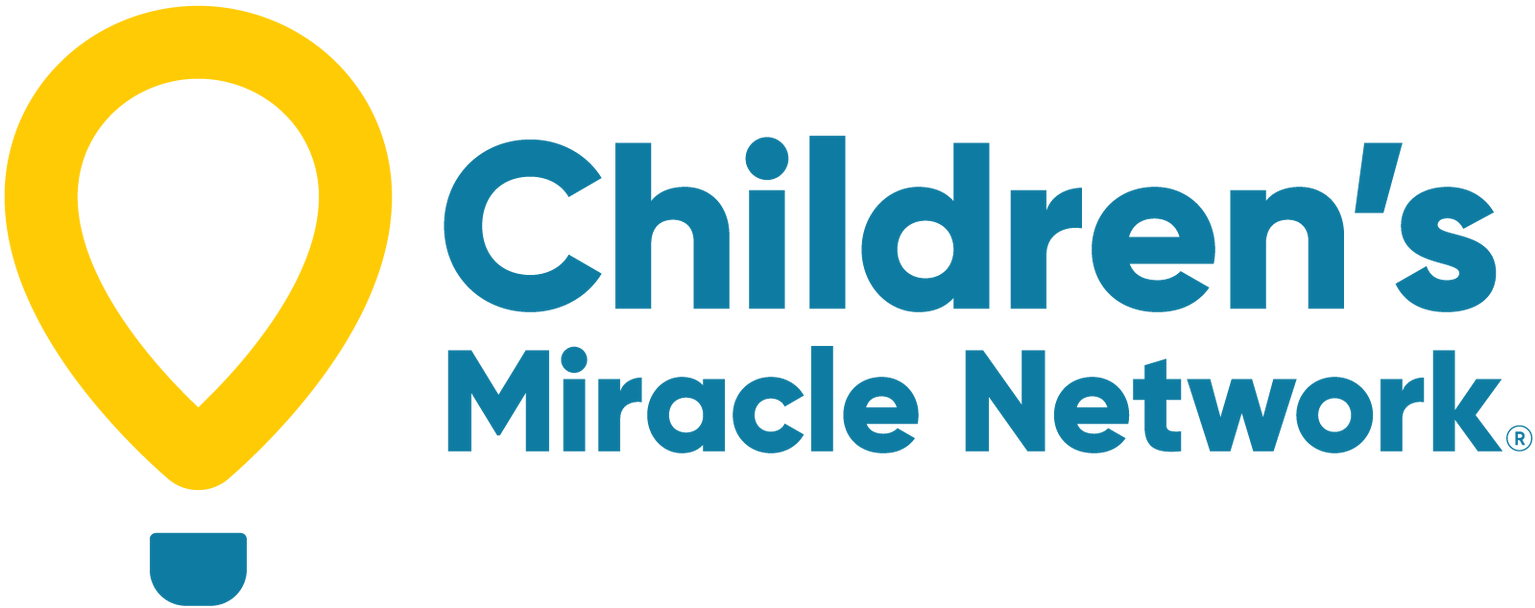The Children’s Miracle Network logo, featuring a yellow balloon icon next to the blue text 