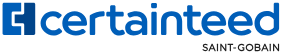 The blue logo for CertainTeed, a Saint-Gobain company, featuring a stylized letter C.