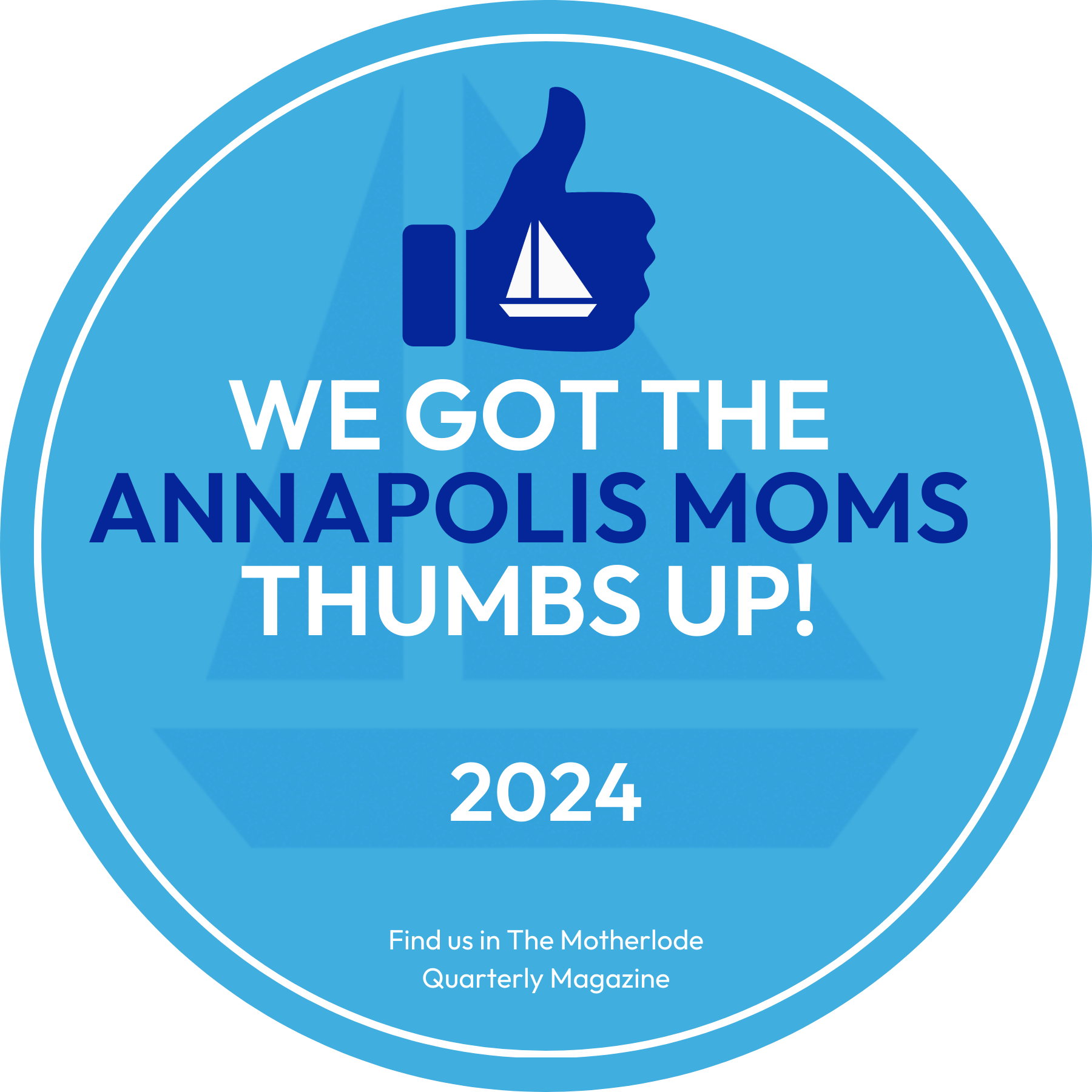 Annapolis Moms Thumbs Up Badge Logo