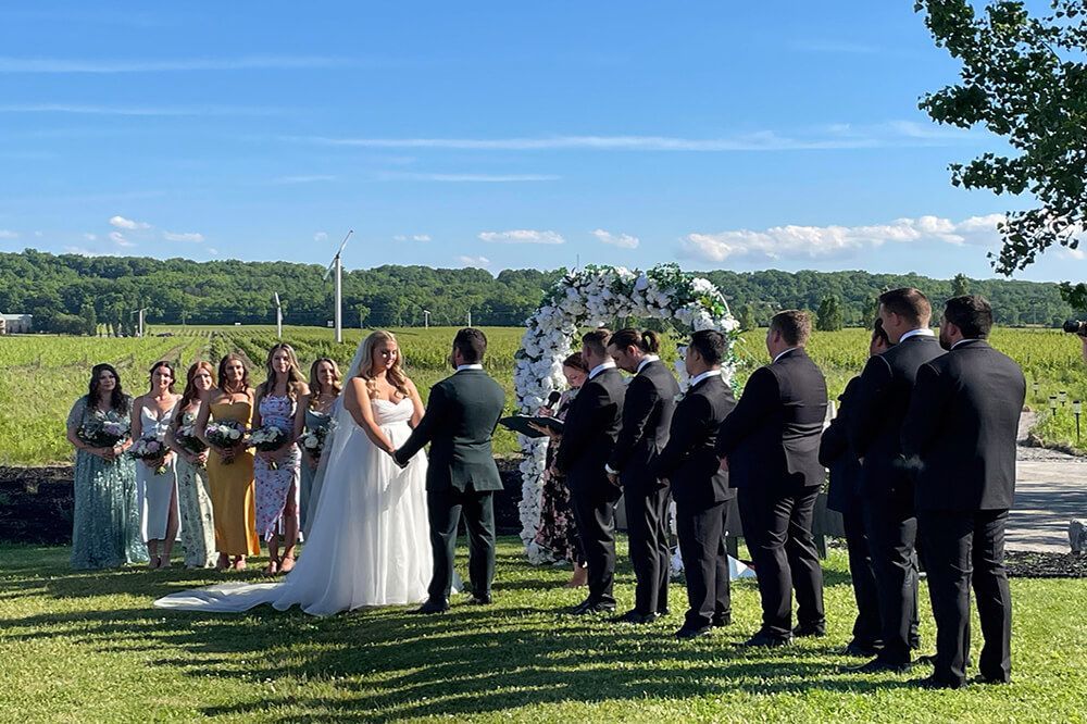 DJ Niagara on the Lake, Queenston Mile Vineyard, wedding ceremony