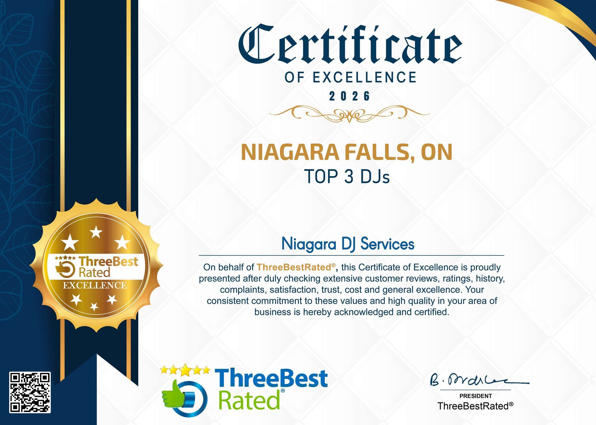 Award winner DJs, Niagara Falls, Niagara on the Lake