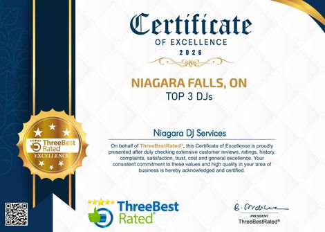 Award winner DJs, Niagara Falls, Niagara on the Lake