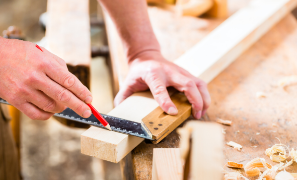 Man doing carpentry work - Handyman Neenah wi