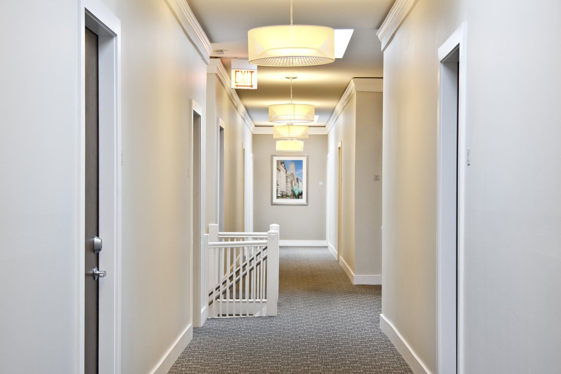 Hallway at Reside at 2525 in Chicago, IL.