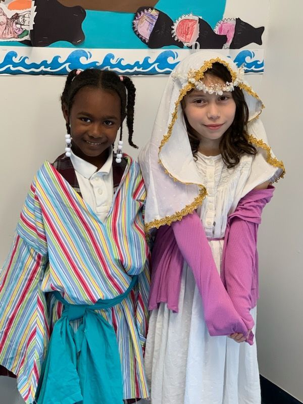 Children wearing costumes