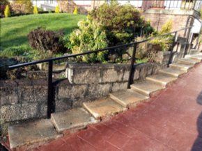 Wrought Iron Handrail for Garden Path