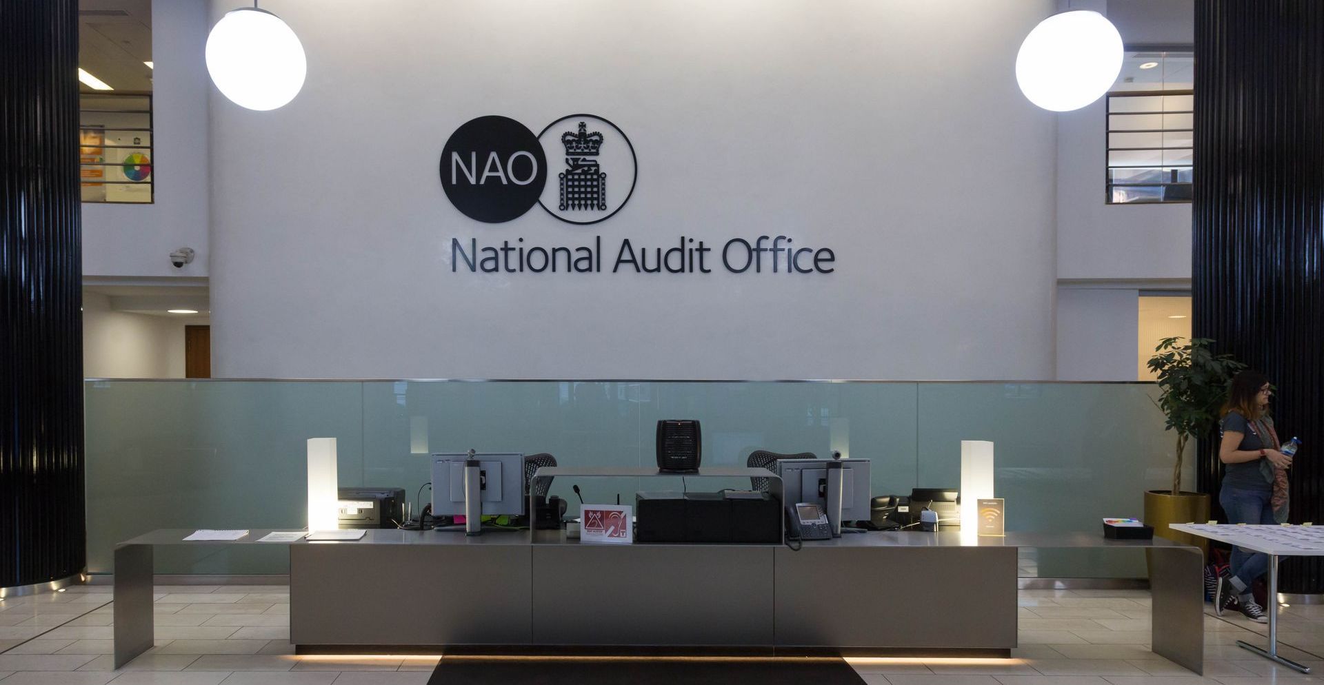 The national audit office is located in a large building