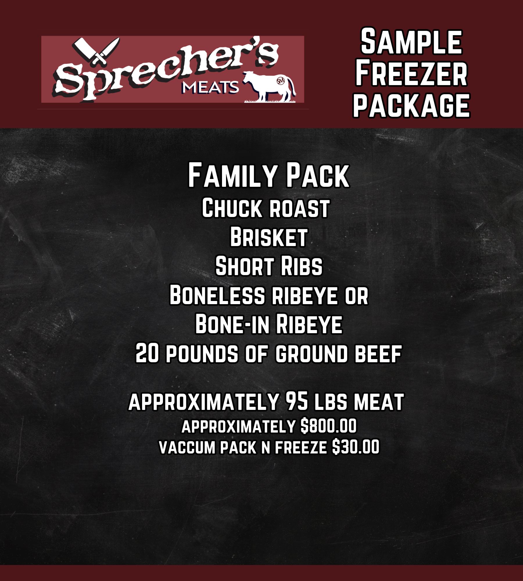 Freezer Plans & Bulk Orders | Sprecher's Meats | Wyomissing PA