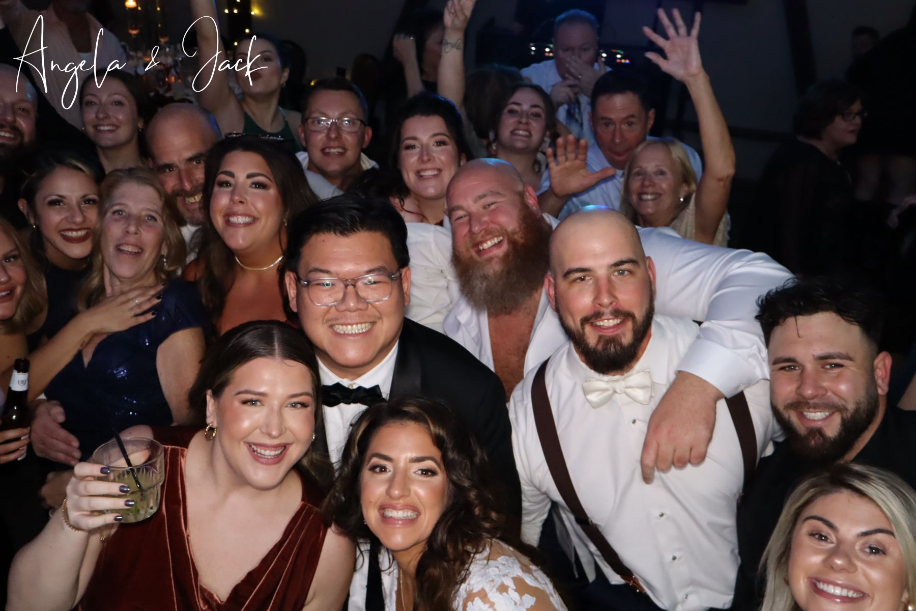 Roaming Photo Booth on Dance Floor at Normandy Farm in Blue Bell PA