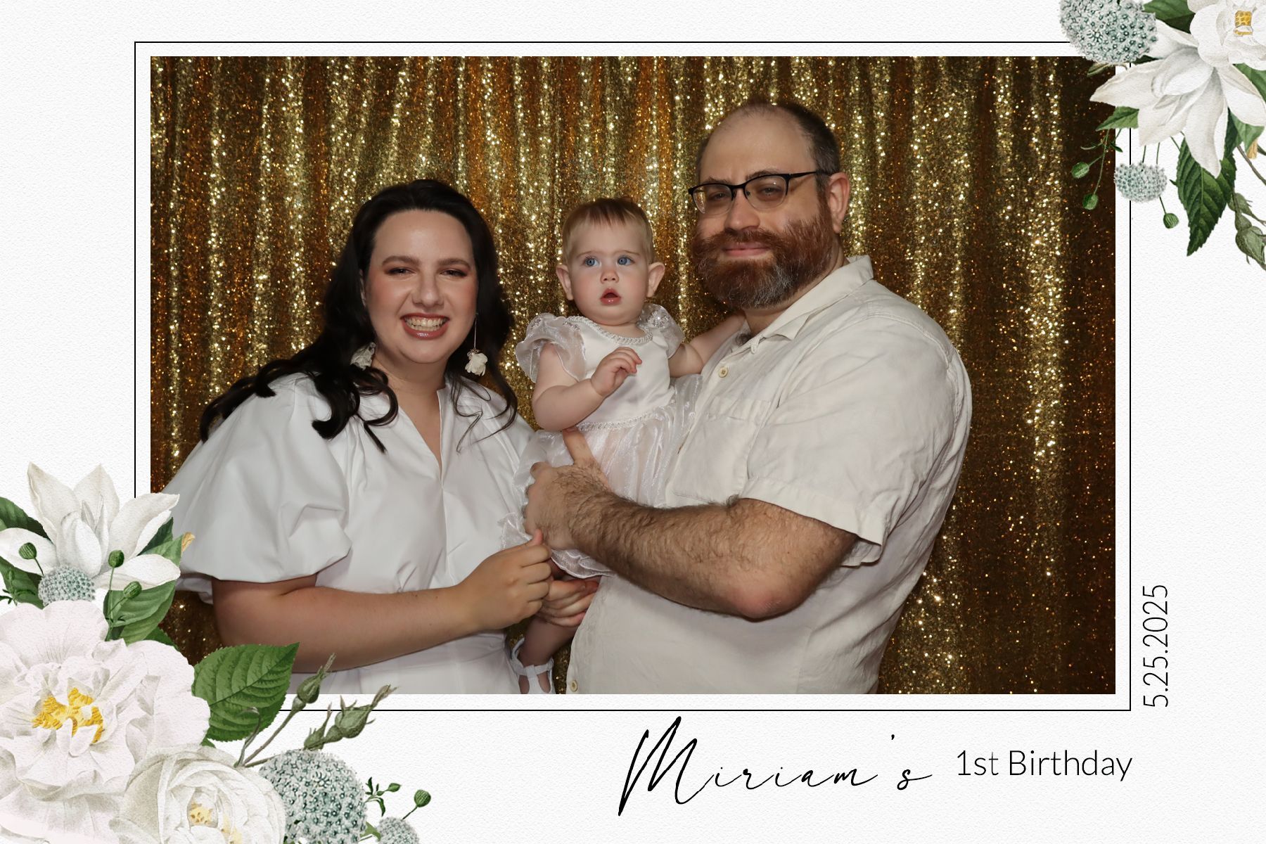 1st birthday photo booth picture at vernafern doylestown pa