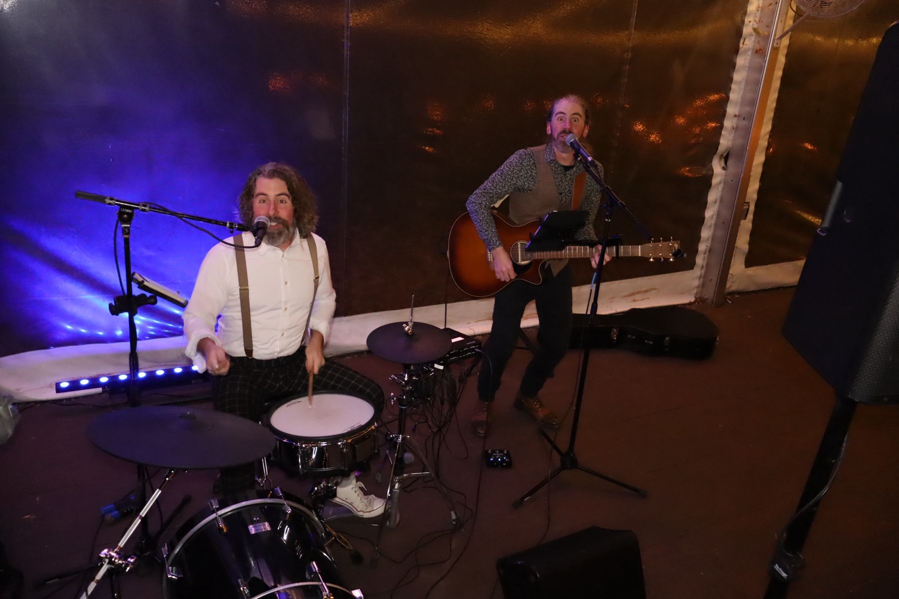 band playing at a wedding at tyler gardens in newtown pa