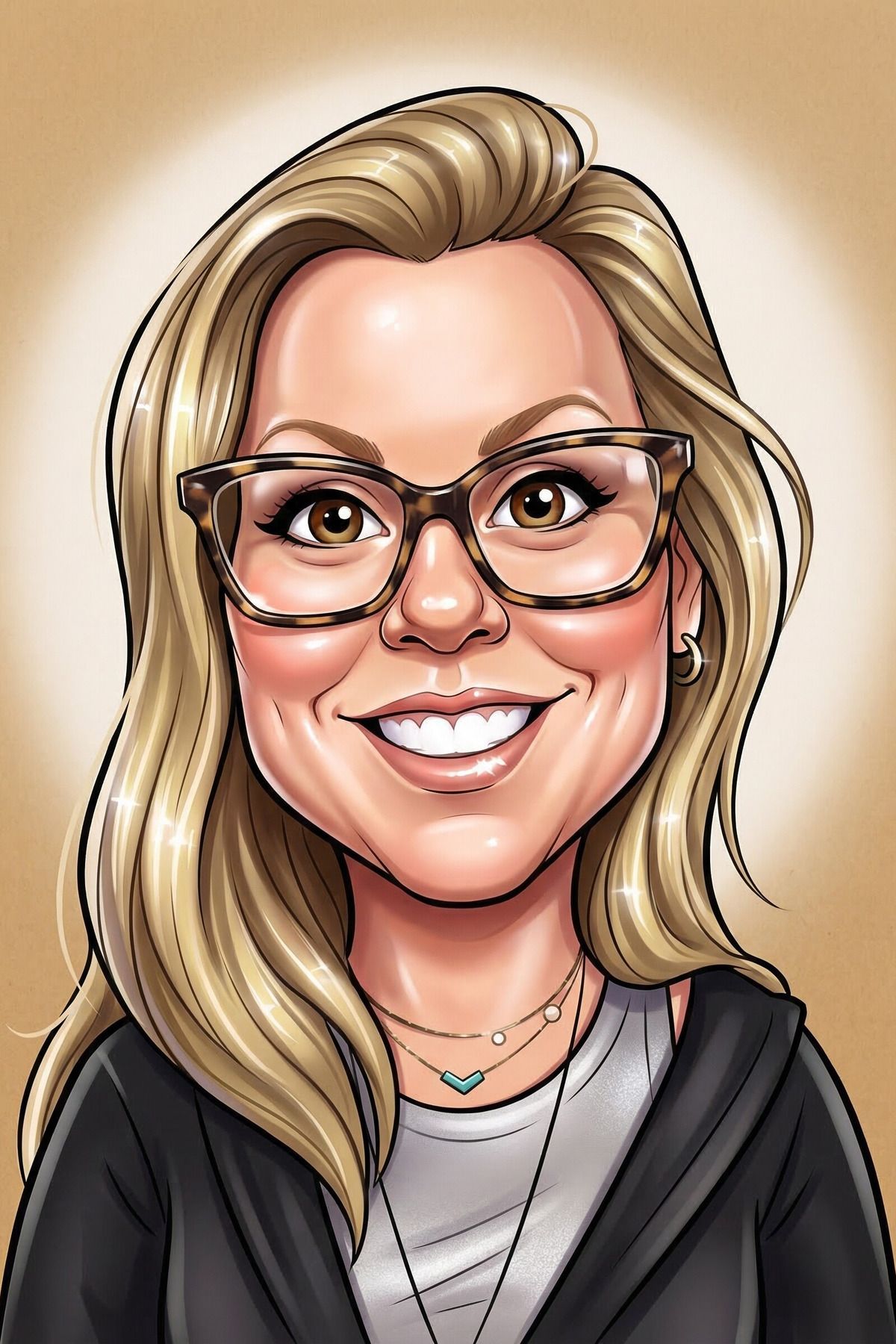 caricature artist portrait from bar mitzvah at green valley country club in lafayette hill pa