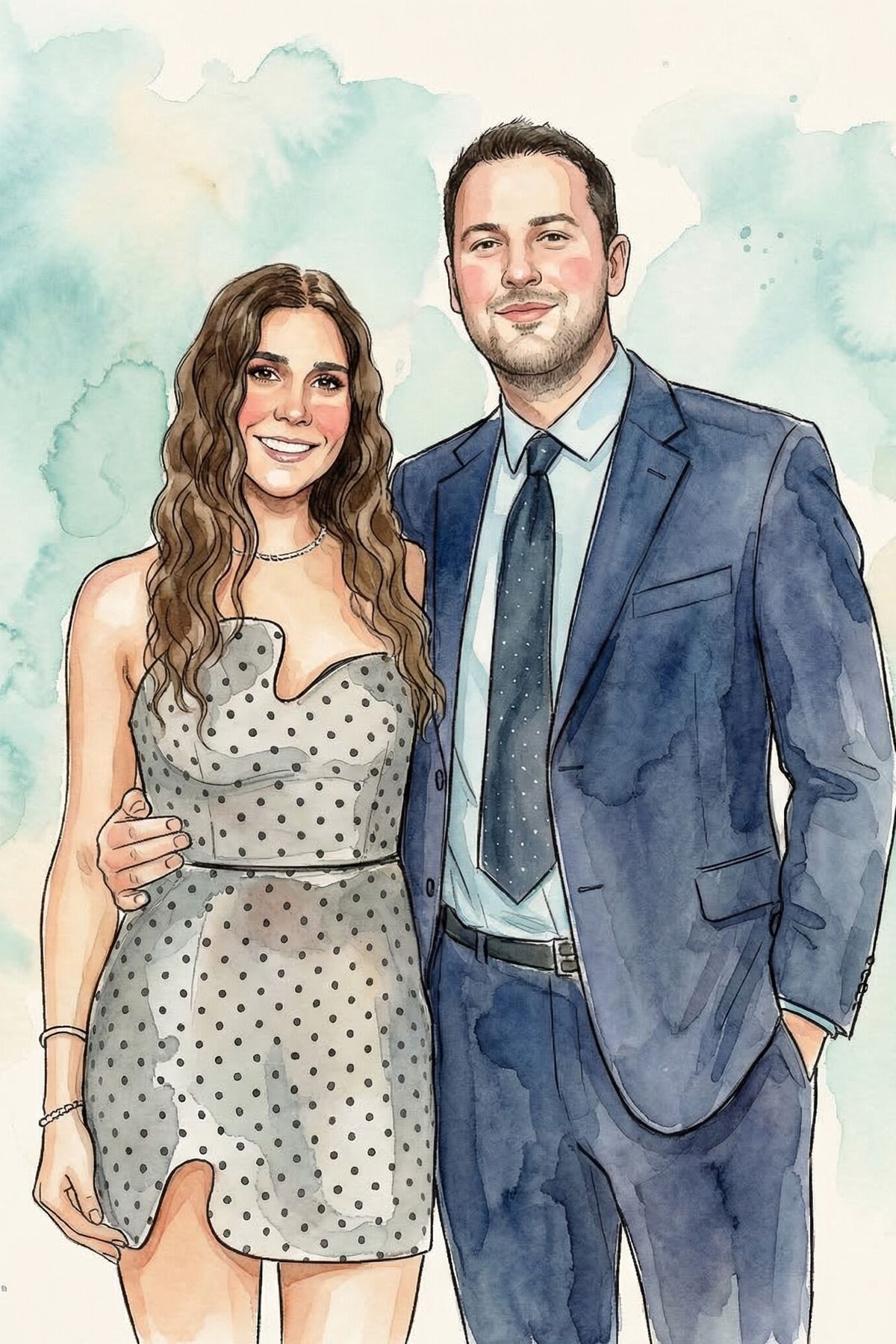 watercolor artist portrait at bar mitzvah near philadelphia pa