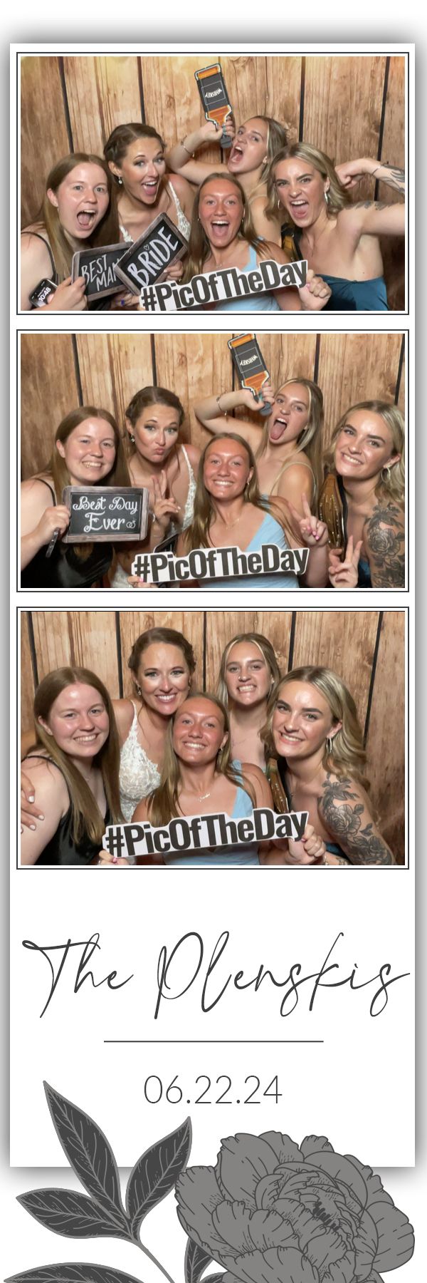 2X6 Photo Strip in our Bucks County Photo Booth