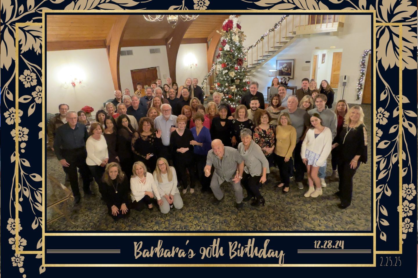 brookside manor 90th birthday party group photo booth
