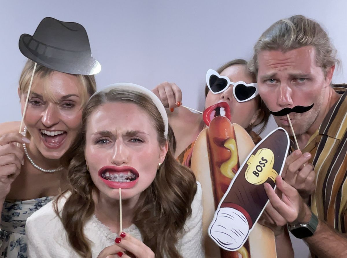 wedding photo booth picture at holly hedge estate bucks county pa