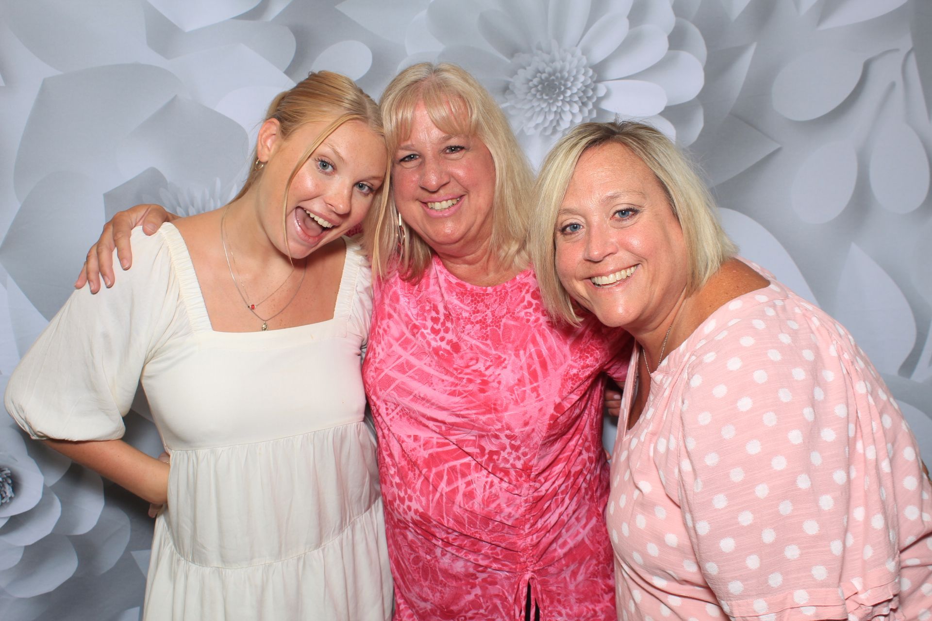 Family in the photo booth at the buck hotel
