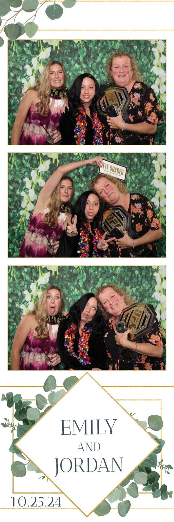 Group of guests in the photo booth at Five Ponds