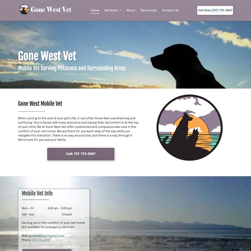 GoneWestVet.com Screenshot