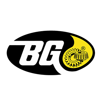 A black and yellow logo for bg bearings.