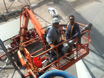 Pipeline Construction — Men At Tower Doing Water Repair in Tucson, AZ